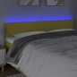 vidaXL LED Kopfteil Grün 160x5x78/88 cm Stoff