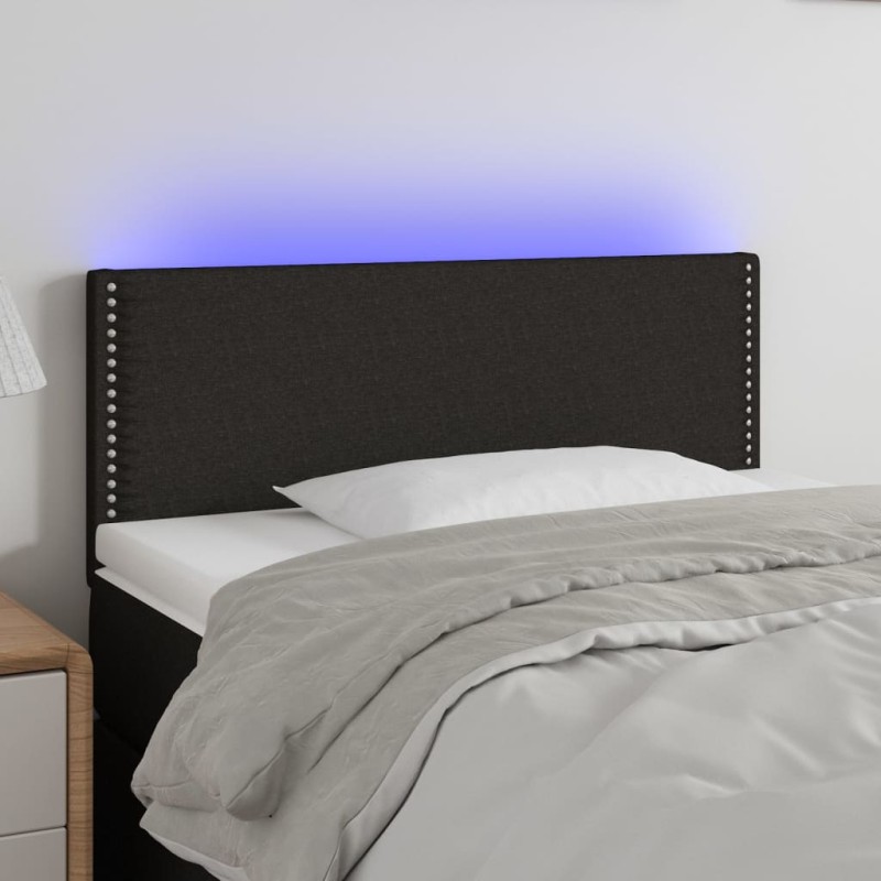 vidaXL LED Kopfteil Schwarz 90x5x78/88 cm Stoff vidaXL LED Kopfteil Schwarz 90x5x78/88 cm Stoff