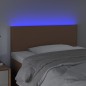 vidaXL LED Kopfteil Braun 100x5x78/88 cm Kunstleder