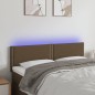 vidaXL LED Kopfteil Dunkelbraun 144x5x78/88 cm Stoff vidaXL LED Kopfteil Dunkelbraun 144x5x78/88 cm Stoff