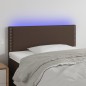 vidaXL LED Kopfteil Braun 80x5x78/88 cm Kunstleder