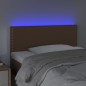 vidaXL LED Kopfteil Braun 80x5x78/88 cm Kunstleder