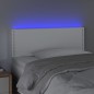 vidaXL LED Kopfteil Weiß 100x5x78/88 cm Kunstleder