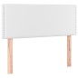 vidaXL LED Kopfteil Weiß 100x5x78/88 cm Kunstleder