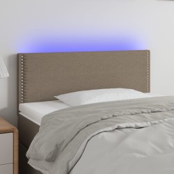 vidaXL LED Kopfteil Taupe 90x5x78/88 cm Stoff
