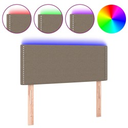 vidaXL LED Kopfteil Taupe 90x5x78/88 cm Stoff