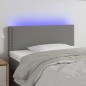 vidaXL LED Kopfteil Dunkelgrau 100x5x78/88 cm Stoff