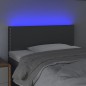vidaXL LED Kopfteil Dunkelgrau 100x5x78/88 cm Stoff