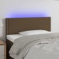 vidaXL LED Kopfteil Dunkelbraun 90x5x78/88 cm Stoff