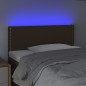 vidaXL LED Kopfteil Dunkelbraun 90x5x78/88 cm Stoff