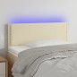 vidaXL LED Kopfteil Creme 90x5x78/88 cm Kunstleder