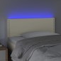 vidaXL LED Kopfteil Creme 90x5x78/88 cm Kunstleder
