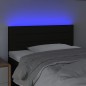 vidaXL LED Kopfteil Schwarz 100x5x78/88 cm Stoff