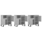 Sideboards 3 Stk. Betongrau Holzwerkstoff Sideboards 3 Stk. Betongrau Holzwerkstoff