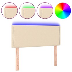 vidaXL LED Kopfteil Creme 90x5x78/88 cm Stoff