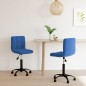 Esszimmerstühle 2 Stk. Drehbar Blau Samt Esszimmerstühle 2 Stk. Drehbar Blau Samt