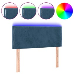 vidaXL LED Kopfteil Dunkelblau 80x5x78/88 cm Samt