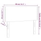 vidaXL LED Kopfteil Schwarz 80x5x78/88 cm Stoff vidaXL LED Kopfteil Schwarz 80x5x78/88 cm Stoff