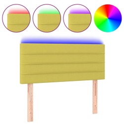 vidaXL LED Kopfteil Grün 100x5x78/88 cm Stoff