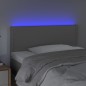 vidaXL LED Kopfteil Grau 90x5x78/88 cm Kunstleder