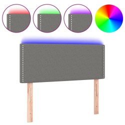 vidaXL LED Kopfteil Dunkelgrau 90x5x78/88 cm Stoff
