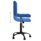 Esszimmerstühle 2 Stk. Drehbar Blau Samt Esszimmerstühle 2 Stk. Drehbar Blau Samt