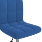 Esszimmerstühle 2 Stk. Drehbar Blau Samt Esszimmerstühle 2 Stk. Drehbar Blau Samt