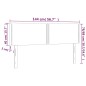 vidaXL LED Kopfteil Blau 144x5x78/88 cm Stoff vidaXL LED Kopfteil Blau 144x5x78/88 cm Stoff