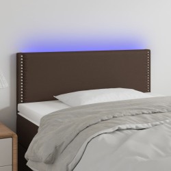 vidaXL LED Kopfteil Braun 90x5x78/88 cm Kunstleder 