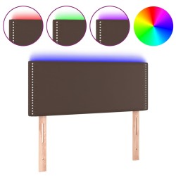 vidaXL LED Kopfteil Braun 90x5x78/88 cm Kunstleder 