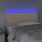 vidaXL LED Kopfteil Cappuccino-Braun 100x5x78/88 cm Kunstleder