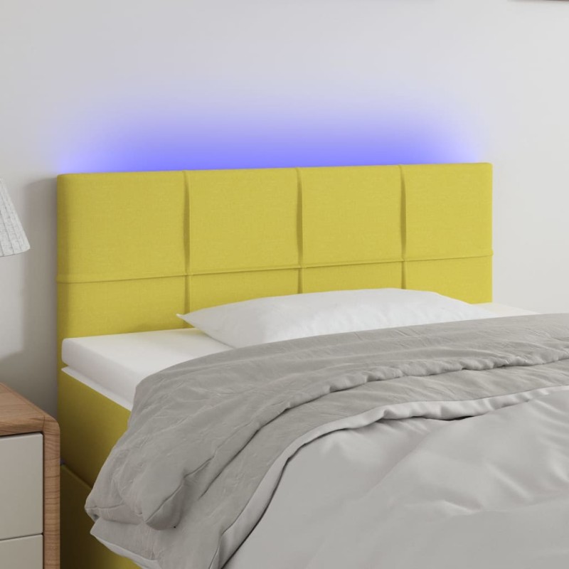 vidaXL LED Kopfteil Grün 100x5x78/88 cm Stoff vidaXL LED Kopfteil Grün 100x5x78/88 cm Stoff