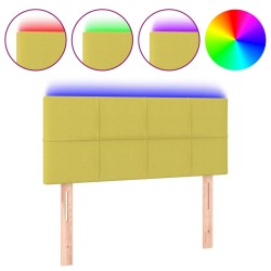 vidaXL LED Kopfteil Grün 100x5x78/88 cm Stoff