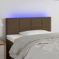 vidaXL LED Kopfteil Dunkelbraun 80x5x78/88 cm Stoff