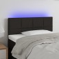 vidaXL LED Kopfteil Schwarz 100x5x78/88 cm Stoff
