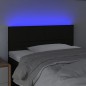 vidaXL LED Kopfteil Schwarz 100x5x78/88 cm Stoff