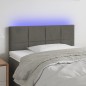 vidaXL LED Kopfteil Dunkelgrau 80x5x78/88 cm Samt