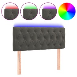 vidaXL LED Kopfteil Dunkelgrau 90x7x78/88 cm Samt