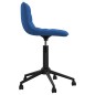 Esszimmerstühle 2 Stk. Drehbar Blau Samt Esszimmerstühle 2 Stk. Drehbar Blau Samt