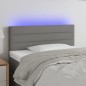 vidaXL LED Kopfteil Dunkelgrau 100x5x78/88 cm Stoff