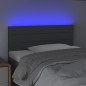 vidaXL LED Kopfteil Dunkelgrau 100x5x78/88 cm Stoff