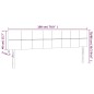 vidaXL LED Kopfteil Hellgrau 180x5x78/88 cm Samt