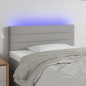 vidaXL LED Kopfteil Hellgrau 90x5x78/88 cm Stoff vidaXL LED Kopfteil Hellgrau 90x5x78/88 cm Stoff