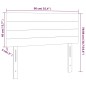 vidaXL LED Kopfteil Taupe 90x5x78/88 cm Stoff