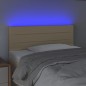vidaXL LED Kopfteil Creme 90x5x78/88 cm Stoff vidaXL LED Kopfteil Creme 90x5x78/88 cm Stoff