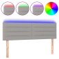 vidaXL LED Kopfteil Hellgrau 144x5x78/88 cm Stoff vidaXL LED Kopfteil Hellgrau 144x5x78/88 cm Stoff