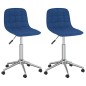 vidaXL Esszimmerstühle 2 Stk. Drehbar Blau Stoff vidaXL Esszimmerstühle 2 Stk. Drehbar Blau Stoff