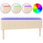 vidaXL LED Kopfteil Creme 180x5x78/88 cm Stoff vidaXL LED Kopfteil Creme 180x5x78/88 cm Stoff