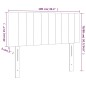 vidaXL LED Kopfteil Dunkelbraun 100x5x78/88 cm Stoff vidaXL LED Kopfteil Dunkelbraun 100x5x78/88 cm Stoff
