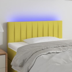 vidaXL LED Kopfteil Grün 90x5x78/88 cm Stoff